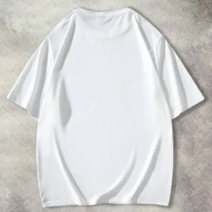 Men's 100% pure cotton summer loose size BE KIND letter cartoon print casual comfortable round neck short sleeved T-shirt top