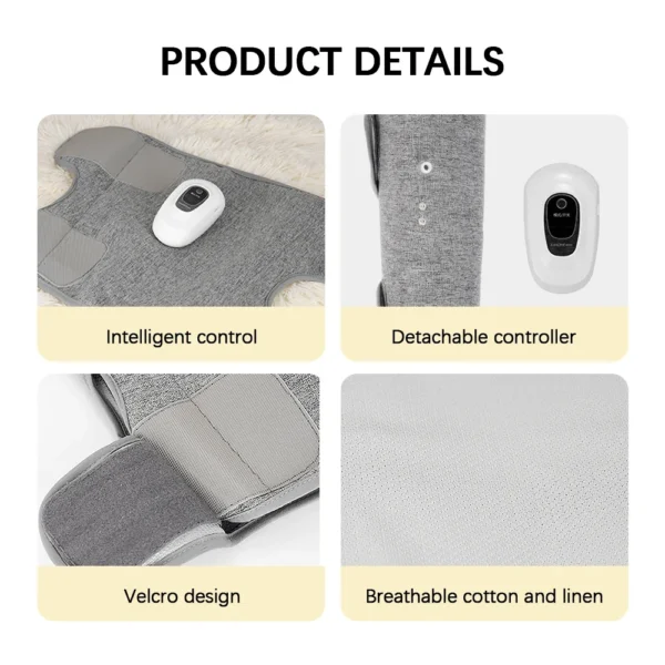 Portable Air Compression Leg Calf Massager Household Hot Compress Muscle Relaxation Promote Blood Circulation Relief Health Care - Image 5