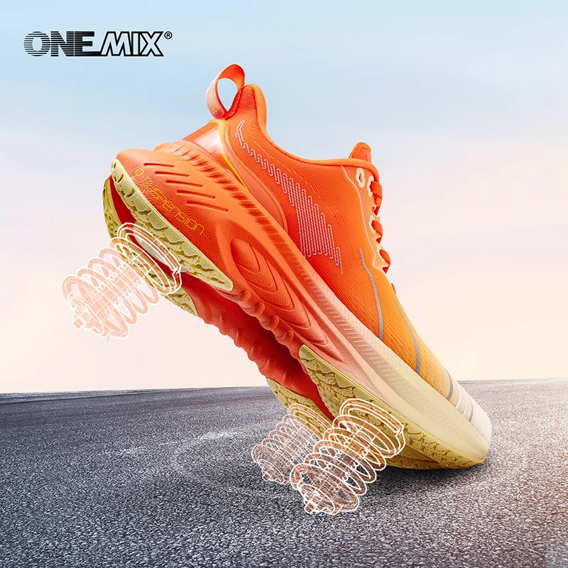 ONEMIX New Cushioning Running Shoes For Men Suitable Heavy Runners Lace Up Sports Women Non-slip Outdoor Athletic Male Sneakers - Image 3