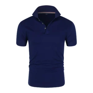 Urban Chic Men's Polo Shirt: Sleek Grey with Classic Striped Trim Detail