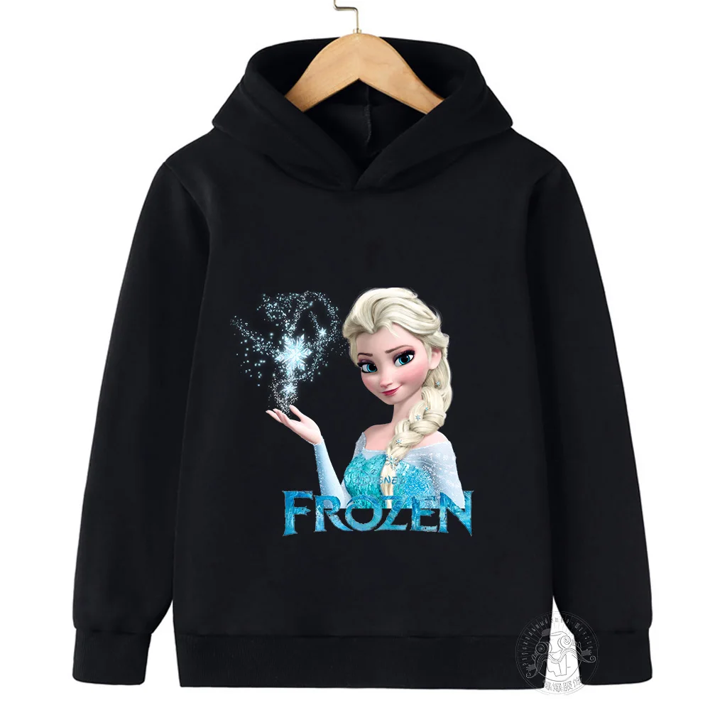 Disney Children's Hoodie Frozen Printing Sweater Kid Princess Elsa Children's Pullover Long Sleeve kid Girls' Hooded Sweatshirt - Image 4