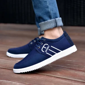 New Casual Canvas Shoes for Men Lightweight Sports Breathable Shoes Men's Classic Vulcanized Shoes Fashion Lace Up Footwear 2023