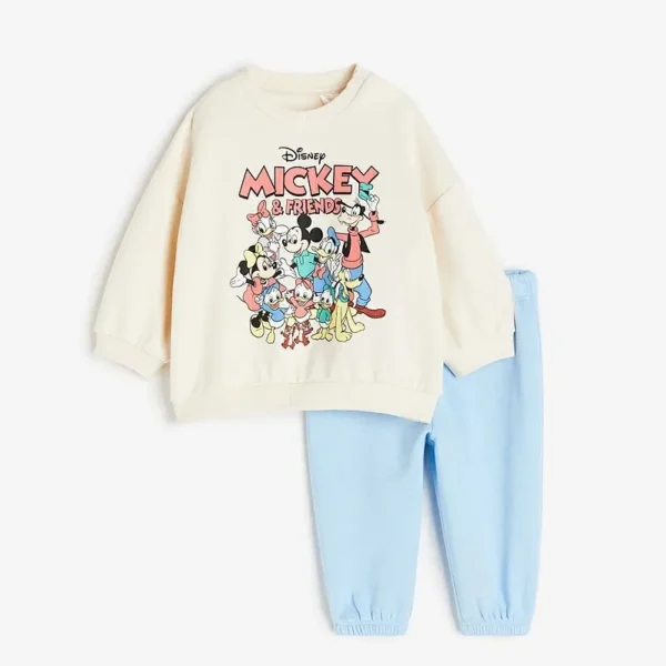 Full-print Minnie Mouse Baby Girls Sweatshirt Set Spring Autumn Clothing Children Tops + Pants Outfits Kids Long Sleeved Suit - Image 4
