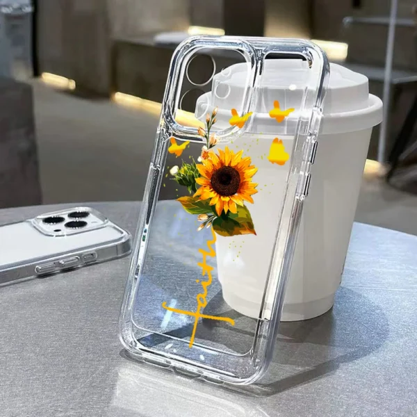 Flower Case For iPhone 11 Cases iPhone 15 12 13 14 16 Pro Max X XR XS Max 14 15 Plus 16Pro iPhone16 Clear Shockproof Cover Funda - Image 3