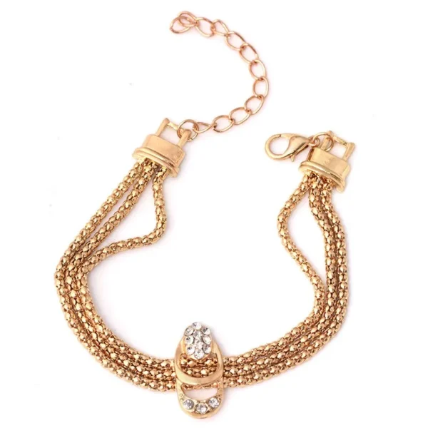 4Pcs Jewelry Set Rings Necklace Earrings Bracelet High Performance Golden Jewelry For Women - Image 6
