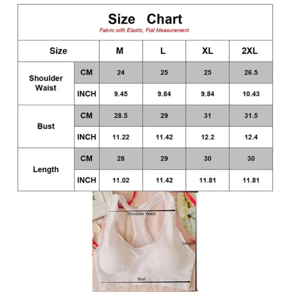 Women Breathable Sports Bra Absorb Sweat Shockproof Padded Gym Running Fitness Double Layer Seamless Yoga Sports Bra Underwear - Image 6