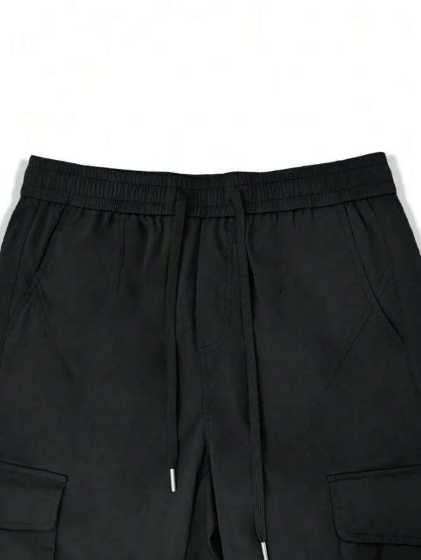 Casual Side Flap Pockets Workwear Tapered Pants, Men's Cargo Pants For Spring Fall Outdoor - Image 5