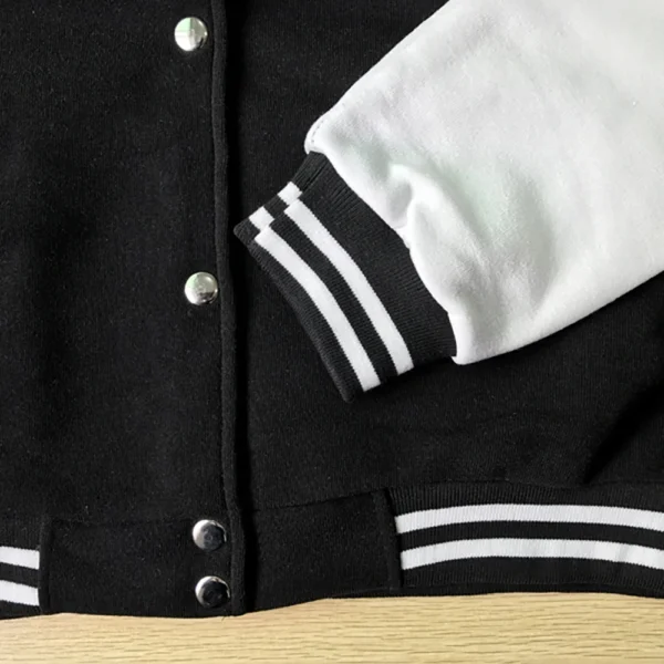 Black White Solid Color Jacket Loose Oversized Clothes Casual Men Baseball Clothes Personality Street Coat Warm Fleece Jackets - Image 4