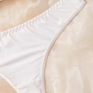 Ladies Smooth Comfortable Thin Underwear Women Sexy Nightwear Inner Solid Color Sleep Underwear Bra Set