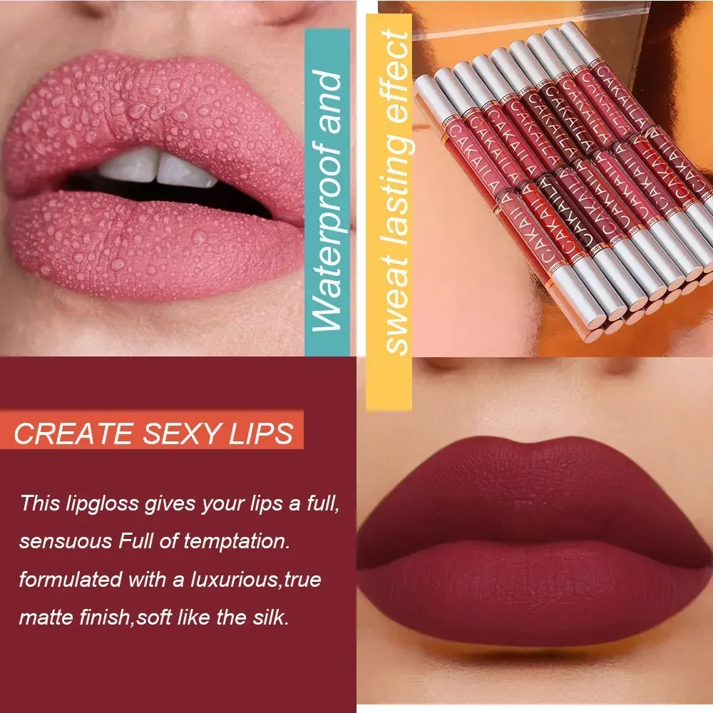 18 Colors Matte Lipgloss Wholesale Cheap Liquid Lipstick Makeup Lip Color Batom Long Lasting Sexy Red Pink Nude Lip Gloss Bulk - Image 2
