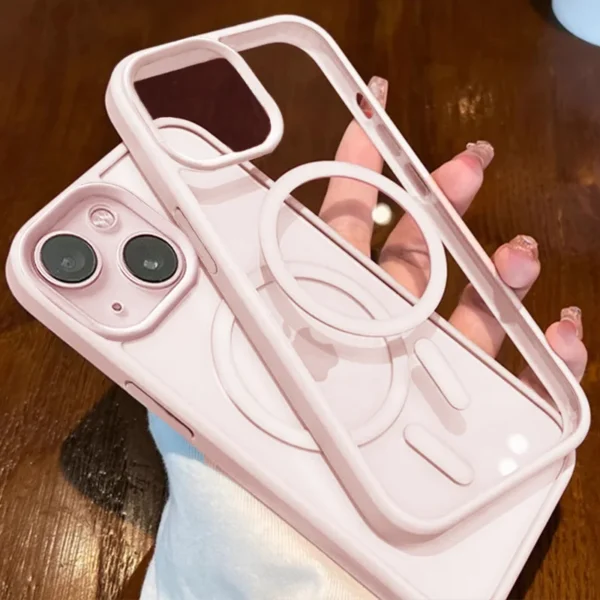 Luxury Magsafe Acrylic High Transparency Phone Case For IPhone 16 15 14 13 12 11 Pro Max Plus Magnetic Wireless Charging Cover - Image 5