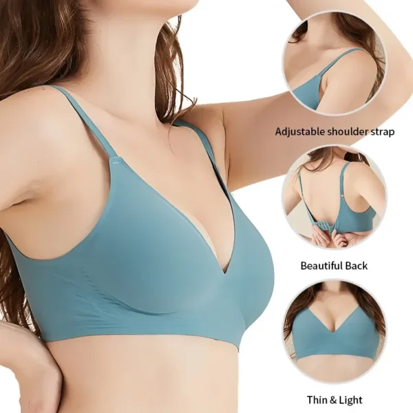 Latex Jelly Underwear Seamless Bras for Woman Wireless Sleep Removable Padded Bralette One Piece Brassiere No Wire Comfortable - Image 2