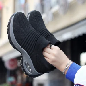 Women Sneakers Fashion Breathable Walking Mesh Platform Shoes Sneakers for Women Gym Vulcanized Shoes Black Female Footwear