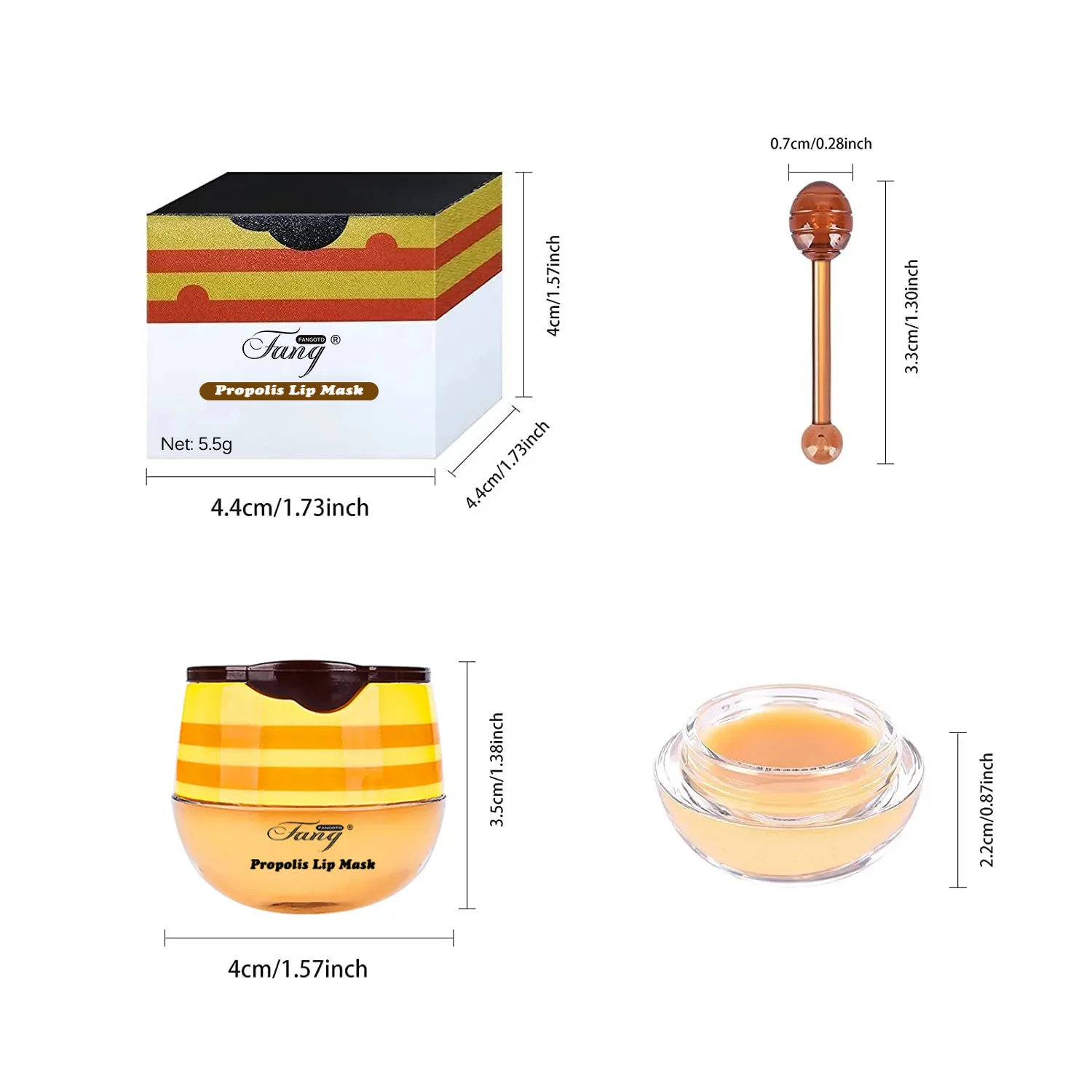 5.5g Lip Sleep Mask Night Sleep Maintenance Moisturizing Lip Gloss Bleach Cream Nourishing Lip Care Strawberry Honey - Image 6