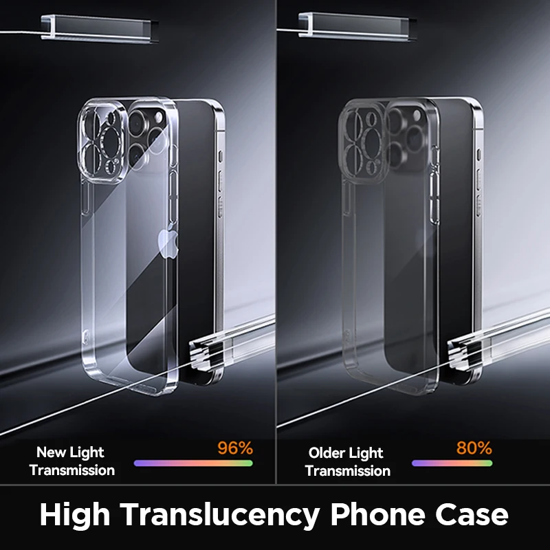 Joyroom Case For iPhone 16 15 Pro Max Case Crystal Transparent PC Anti-Yellow Lens Protection Cover For iPhone 16 Pro Max Case - Image 2