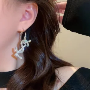 Gold Color Matte Texture Metal Retro Luxury Brand Earrings For Women Girls Fashion Party Trend Party Jewelry Gifts Earrings 2024