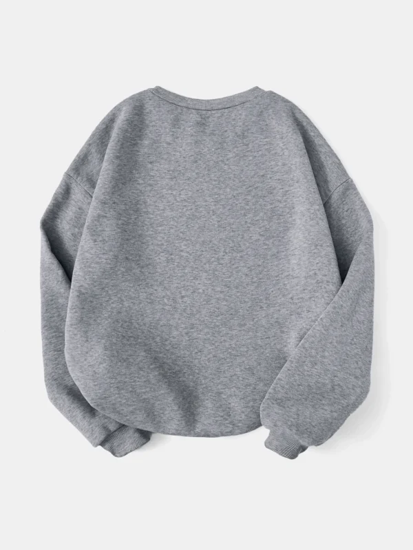 Fashion letter print sweatshirt crew neck casual sweatshirt for winter & fall women's clothing - Image 2