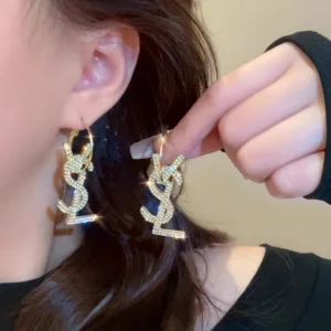 Gold Color Matte Texture Metal Retro Luxury Brand Earrings For Women Girls Fashion Party Trend Party Jewelry Gifts Earrings 2024