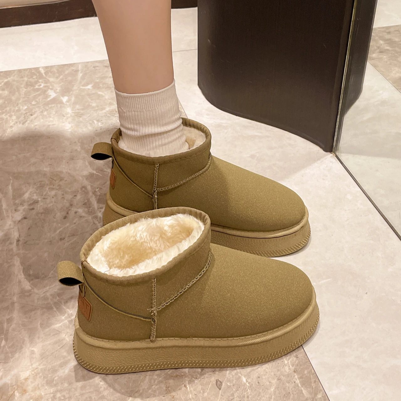 Women Australia Boots Designer Ultra Mini Platform Boots Winter New Woman Warm Fur Cow Leather Wool Suede Snow Boots - Image 3