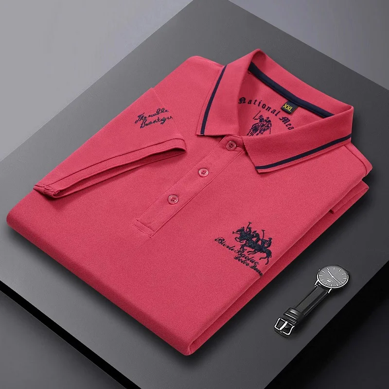 Summer Mens Embroidered Polo Shirts Short Sleeve Shirt Luxury Top Casual Lapel T-shirt Men Breathable Lightweight T Shirt Homme - Image 5