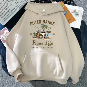 Fashion Retro Hoodie Women Harajuku Aesthetic Vintage Graphic Pogue Life Hoodies Unisex John B JJ Maybank Pullovers Sweatshirts
