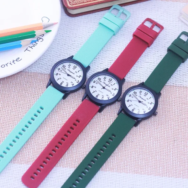 chaoyada fashion women men girls boys sports silicone strap quartz watches Junior high school students gifts watches 6 colors - Image 5