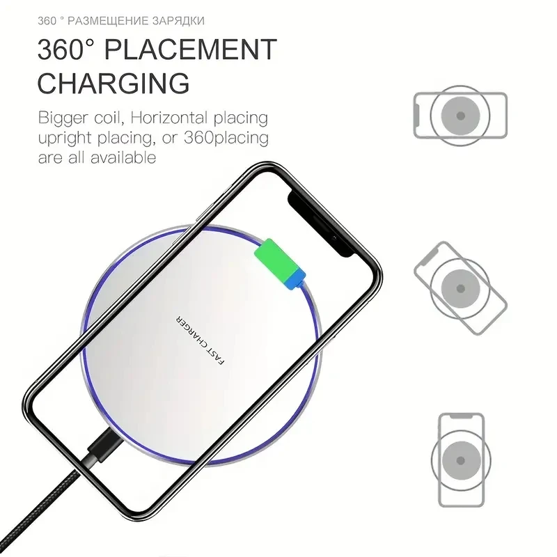 30W Wireless Charger For iPhone 15 14 13 12 X Pro Max Induction Fast Charging Pad Dock Station For Samsung S23 S22 Xiaomi Huawei - Image 4