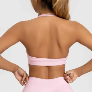 NCLAGEN Impact Sports BraWomen Seamless Halter Top High Support Impact Push-up Open Back Gym wear Fitness Yoga Workout underwear