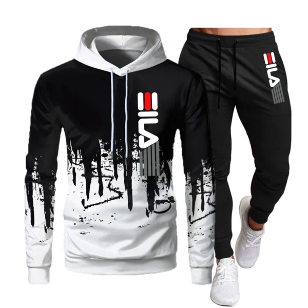 Men's Fashion Hoodie & Jogger Set – Casual Sportswear for Autumn & Winter