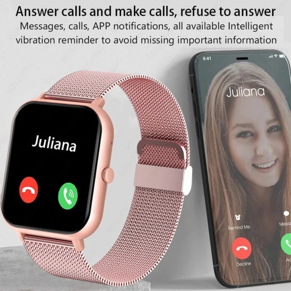 2024 New Smart Watch Women Bluetooth Call Watch Fitness Tracker Waterproof Sport Smart Clock Fashion Ladies Men Smartwatch Woman - Image 3
