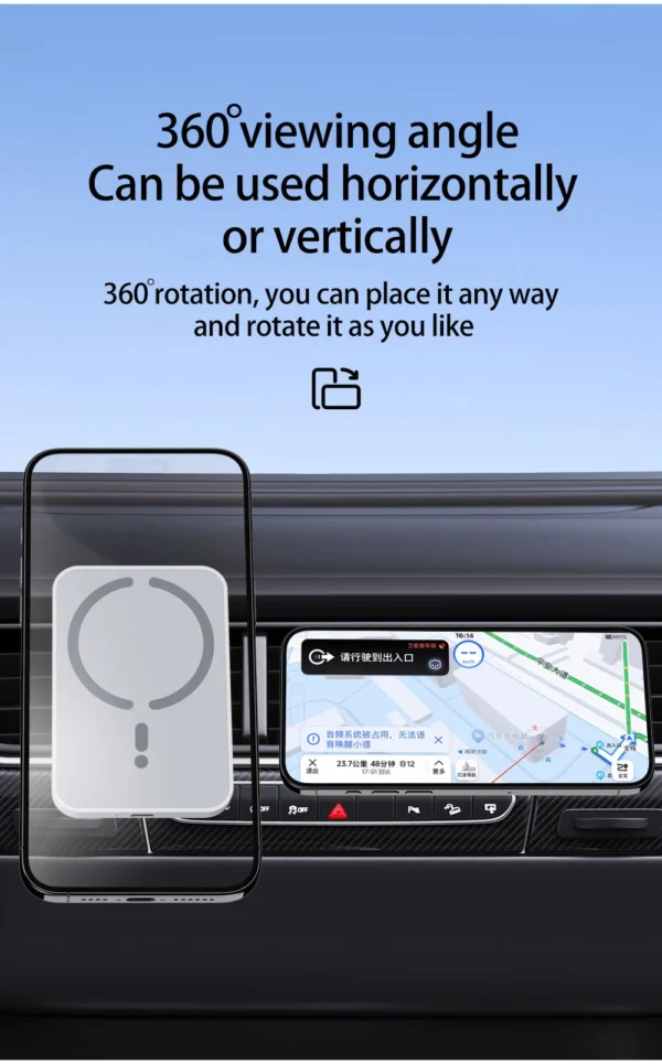 15W Magnetic Car Wireless Charger For Magsafe iPhone 12 13 14 15 16 Pro Max Air Vent Car Phone Holder Stand Fast Car Charging - Image 5
