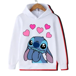 Cute Stitch Hoodies Sweatshirts Girls Clothes Hood Pullovers Children's Clothing Child Girl Tops Kids Spring Coats Boys Hoodie