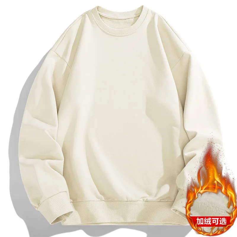 2024 Spring and Autumn New Youth Campus Solid Color Sweatshirt Men's Round Neck Pullover Sweatshirt Men's Long Sleeve T-shirt...