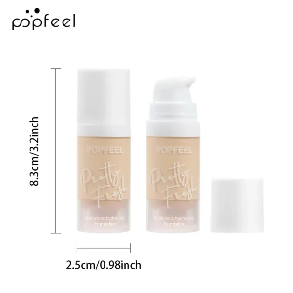 POPFEEL Liquid Foundation, 1Pc Long-Wearing Face Makeup Product Moisturizing Foundation Concealer - Image 4