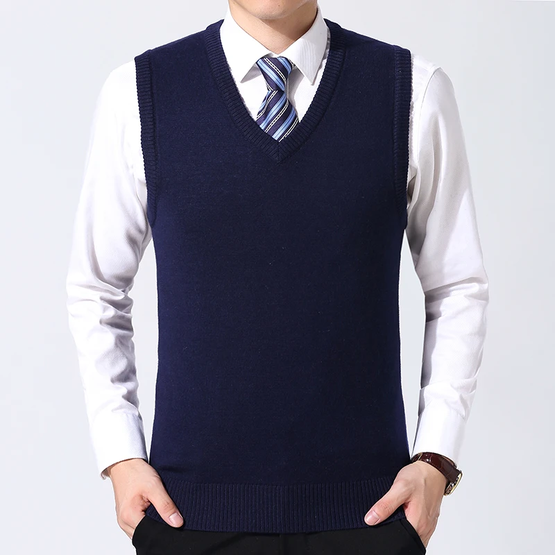 Men's Casual Sweater Vest Warm and Comfortable Vest in Autumn and Winter - Image 4