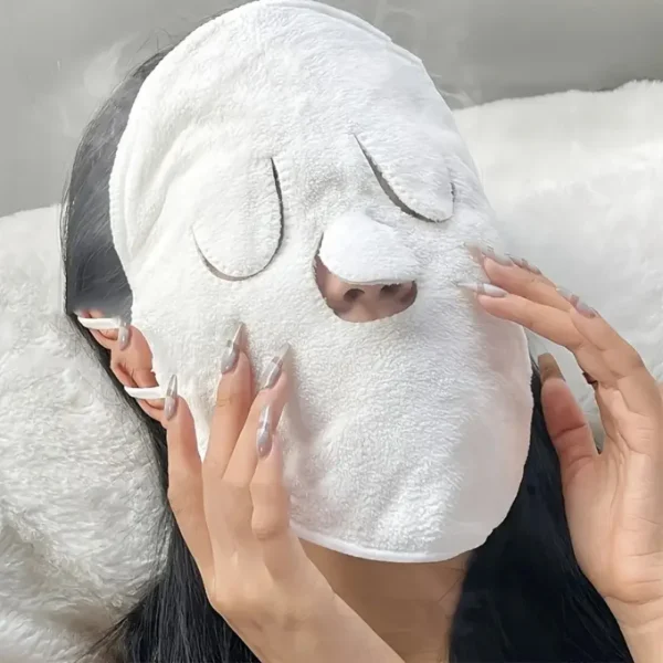 Facial wrap, hot towel mask, reusable facial steamer for hot and cold skin care, moisturizing facial steamer