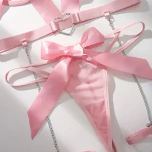 Red Floral Lace Garter Lingerie Set With Choker Women Intimates 2024 Underwire Bra And Thongs Ladies Underwear Set