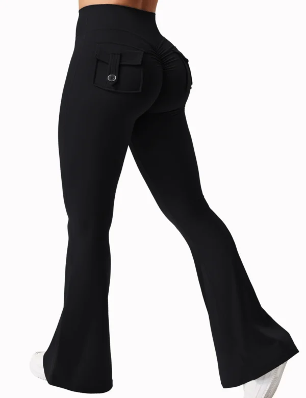 Newest Women Wide Leg High Stretch Yoga Leggings Naked Feeling Compression Fitness Workwear with pockets Yoga Pant ﻿ - Image 2
