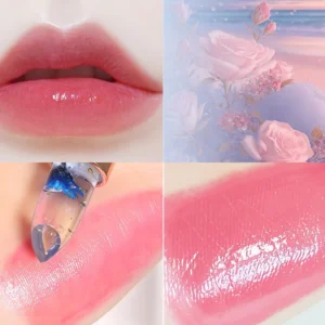 Jelly color-changing lipstick, warm and long-lasting, moisturizing and not easy to stick to the cup of flower lip balm