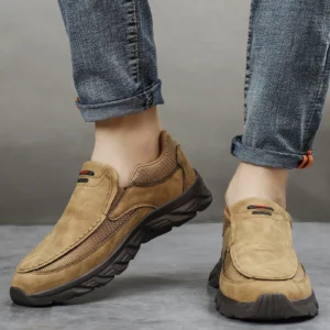 Men Leather Casual Shoes Breathable Loafers Men Sneakers 2024 New Male Comfortable Leather Flat Footwear Sneakers Men Shoes