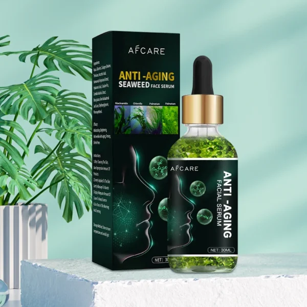 Seaweed Fade fine lines Firming Face Serum Moisturizing Brightning Hyaluronic Acid Facial Serum Anti Aging Skin Care Product