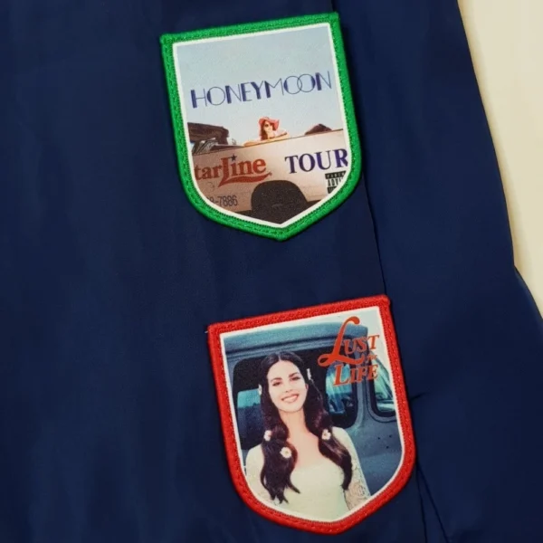 Lana Merch Racing Jacket With Patches Commemorative LDR Racer Jackets In Navy For Women And Men Del Tops Coat Reys Clothing - Image 4