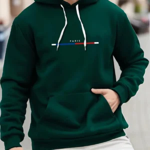 Paris Print Hoodies Tshirt For Men Casual Autumn Winter