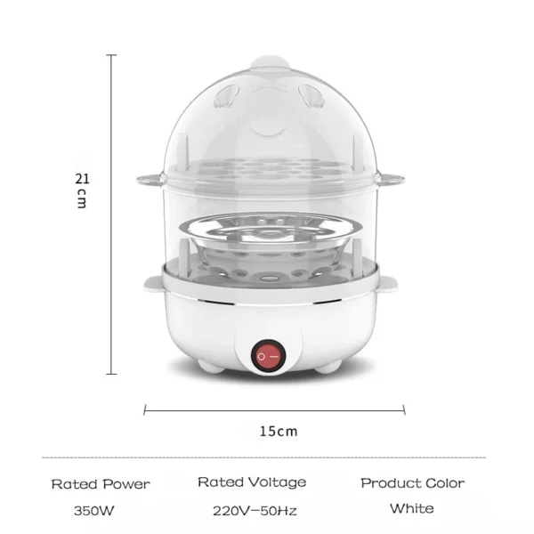 Electric Egg Cooker Double Multifunction Layers Egg Boiler Corn Milk Rapid Breakfast Cooking Egg Steamer Appliances Kitchen