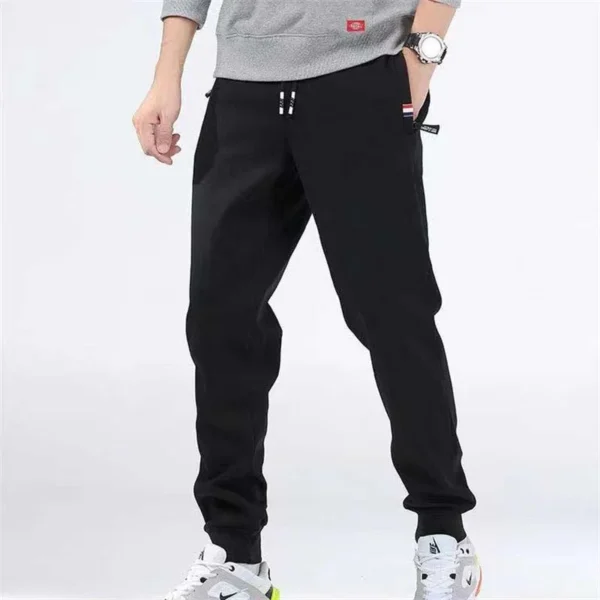 Winter Lambswool Warm Casual Pants Men's Fitness Jogging Sweatpants Male Solid Drawstring Bottoms Fleece Straight Trousers M-5Xl - Image 4