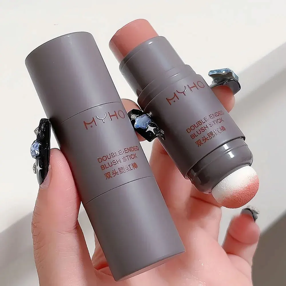 Blush Stick Double-ended Expansive Color Natural Long Lasting Matte Makeup Monochrome Creamy Rouge Blush Stick - Image 2