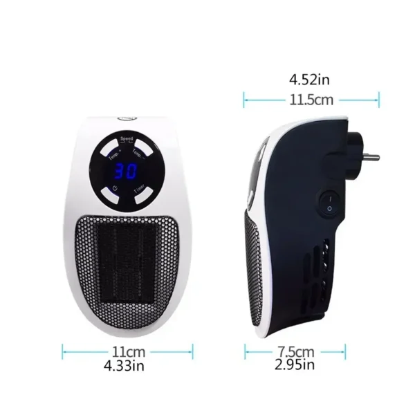 Portable Heater Electric Heater Plug In Wall Room Heater Home Appliance Heating Stove Mini Radiator Remote Warmer Machine 500W - Image 6