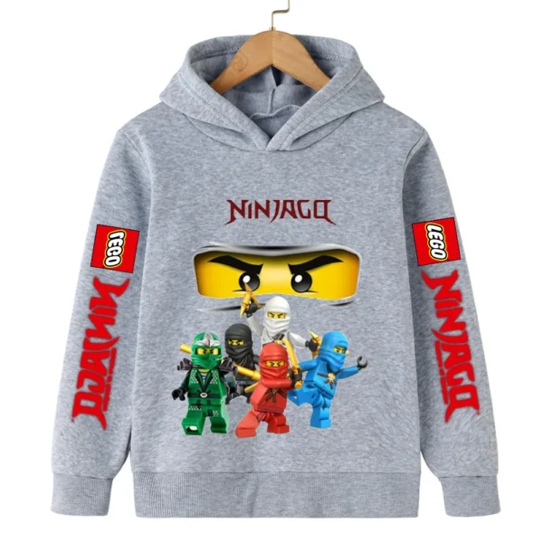 Lego Phantom Ninja Children's Boys' Clothes Girls' Long sleeved Hoodies Casual Sports Hoodies 3-13 Year Old Boys' Jackets