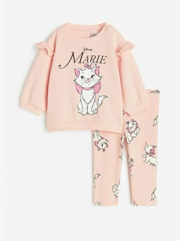 Girls Autumn Long Sleeve Suits 1-6Age Kids Cartoon Print Sweatshirt +Pants Two Piece Set Minnie Print Outfits Disney Clothing - Image 4