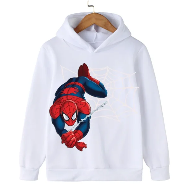 New Spring and Autumn red and blue Spiderman thin children's clothing boy coat hoodie girl hoodie Child coat Boy clothing - Image 3